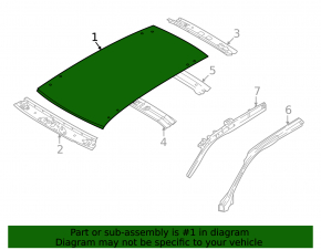 Metal roof VW Tiguan 18-24 without sunroof