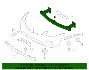 Front Bumper Reinforcement Nissan Rogue 07-12 SIGNEDA