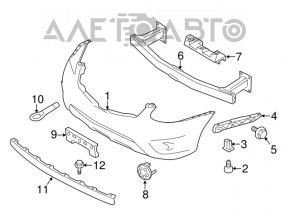 Front Bumper Reinforcement Nissan Rogue 07-12 SIGNEDA