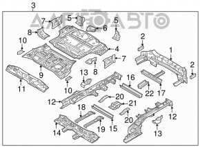 Trunk tray Kia Sorento 16-18 for 2 rows