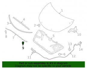 Nissan Altima 19-24 Hood Support Latch Bracket