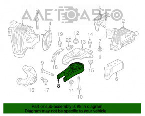 Rear engine mount for Jeep Cherokee KL 14-18 2.4