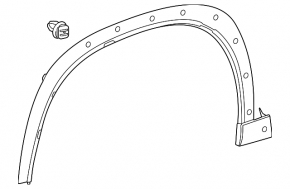 Front left fender arch trim for Lexus TX 24-26 under parking sensors