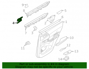 Mitsubishi Outlander 22-25 front inner door handle