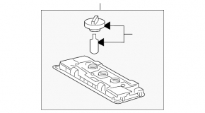 Ceiling light rear Lexus ES300h ES350 13-18 beige, missing fastening element