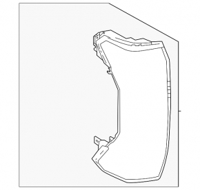 Left outer fender light for Toyota Tundra 22-24 with trim, broken glass