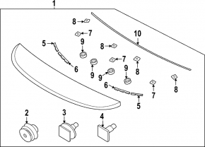 Kia K5 21-24 trunk lid trim