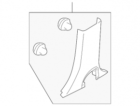 Subaru B10 Tribeca lower left center pillar trim