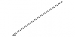 Molding door-glass central front right Ford Fiesta 11-19 chrome