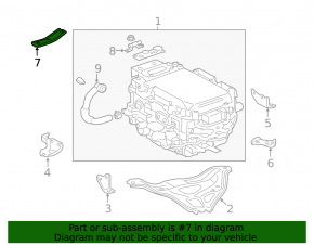 Lexus ES300h 13-18 inverter mount upper