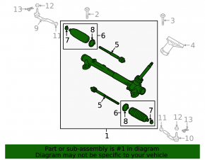 Steering rack Mazda 6 18-21 usa
