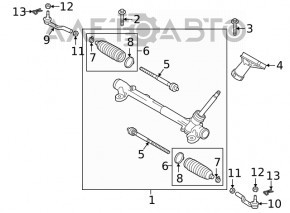 Steering rack Mazda 6 18-21 usa