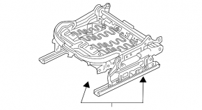 Right driver's seat runner for Mazda 6 18-21, electric, without frame