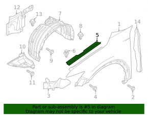 Right hood-wing seal for Mazda CX-50 23-25