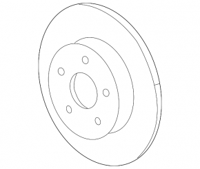 Rear left brake disc Chevrolet Cruze 11-15 R15