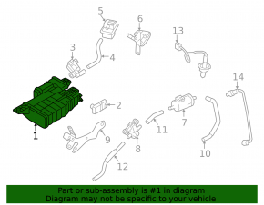 Carbon Canister Absorber Naked Nissan Rogue 21-21 2.5