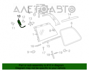 Mercedes X164 GL right rear side window regulator