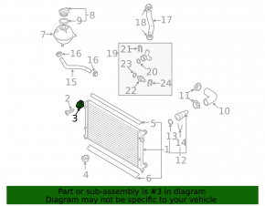 Radiator mount support left VW Passat b8 16-19,