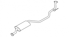 Nissan Murano z50 2003-2007 mid-section exhaust manifold with catalytic converter