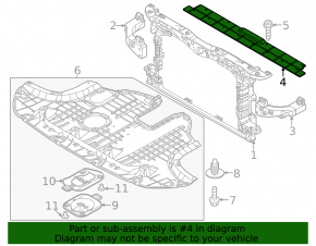 Upper radiator deflector Kia Niro 23- HEV, PHEV
