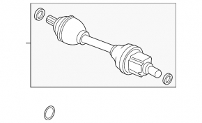 Front left half shaft drive Volvo S90 17-21 FWD