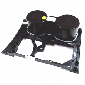 Center console trim with cup holder VW Atlas 18-19 black, glossy
