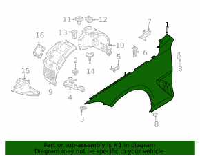 Front right wing BMW 8 G15 G16 20-25 M