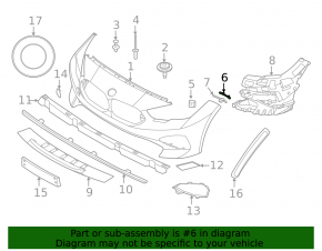 Front bumper mount, right upper fender, BMW 2 F44 20-24 Without m type, bumper cover & trim