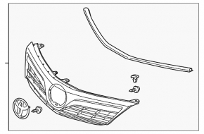 Radiator grille grill Toyota Camry v50 12-14 usa LE XLE