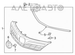 Radiator grille grill Toyota Camry v50 12-14 usa LE XLE
