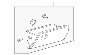 Glove box, glove compartment Lexus GX470 03-09 gray