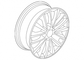Wheel disk R15x6JX15 VW Jetta 11-18 USA curb, missing fragment
