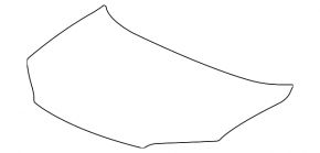 The bare hood of a 19-25 Honda Passport