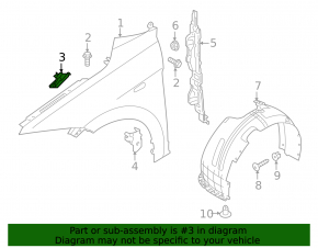 Front upper left wing bracket Hyundai Elantra AD 17-18 prerest