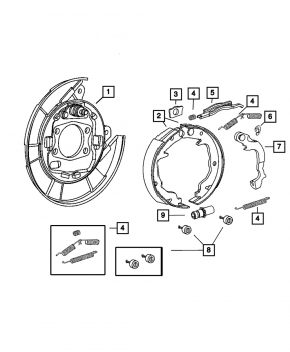 Rear right brake disc cover Jeep Compass 11-12 for 302mm