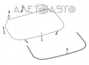 Rear glass for the trunk door of Toyota Venza 21-24