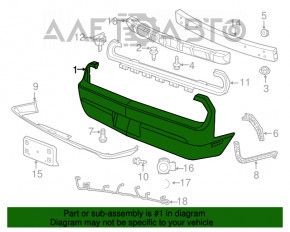Bare rear bumper Dodge Challenger 09-14