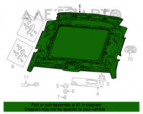 Jeep Compass 17-19 Ceiling Trim for Panorama