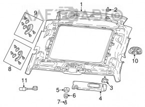 Jeep Compass 17-19 Ceiling Trim for Panorama