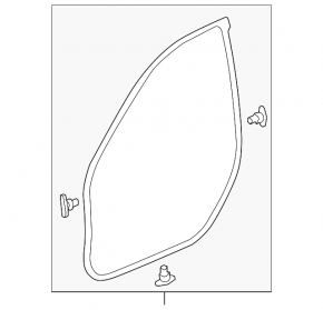 Front right door seal Honda Accord 23-