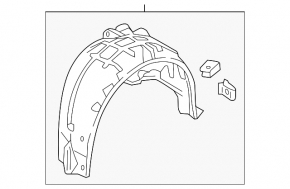 Rear right mudguard Honda Civic X FC 19-21 4d