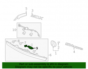 Acura MDX 14-20 Tailgate Release Button