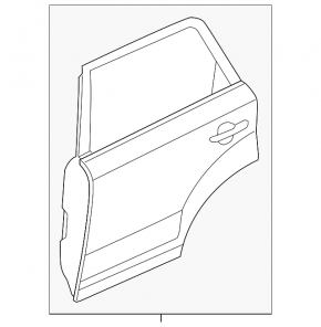 Kia Sorento 10-15 rear left door bare