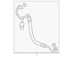 Air conditioning tube condenser-compressor second Honda Insight 19-22