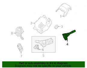 Steering column switch right Lexus ES350 07-12 type 3