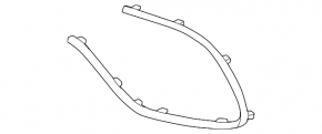Molding left grille front bumper Mercedes X167 GLS 450 580 24-26 night pkg