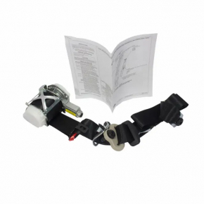 Driver's seat belt Ford Fiesta 11-19 black, shot