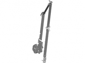 Driver's seat belt Ford Fiesta 11-19 black