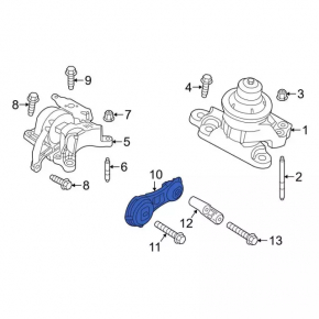 Lower automatic transmission support Ford Explorer 16-19