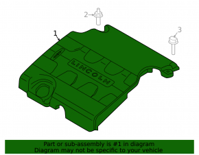Lincoln MKX 16-18 3.7 Engine Cover